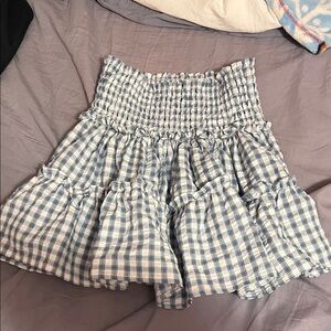 Girls blue plaid skirt